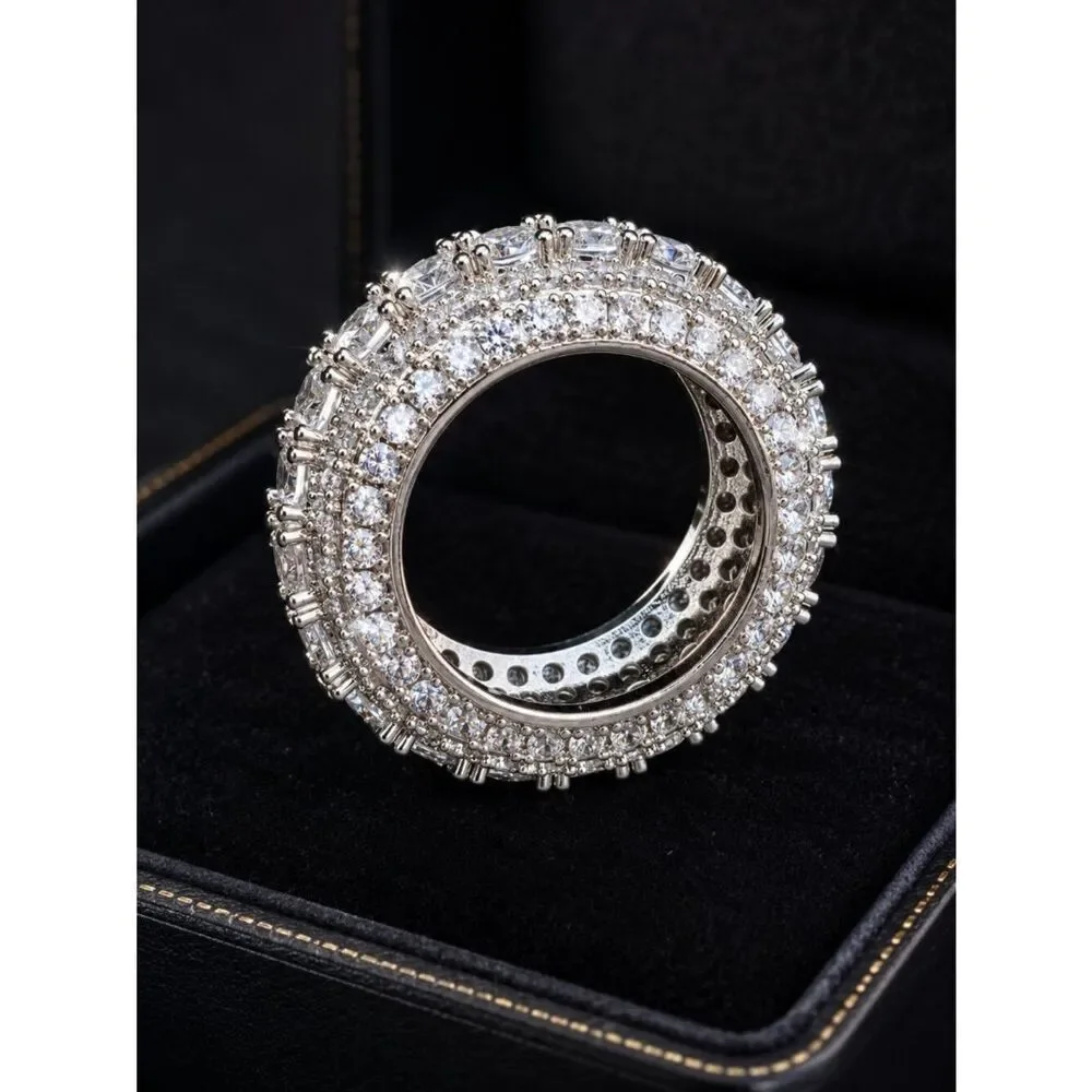 5 layer Diamond band ring
